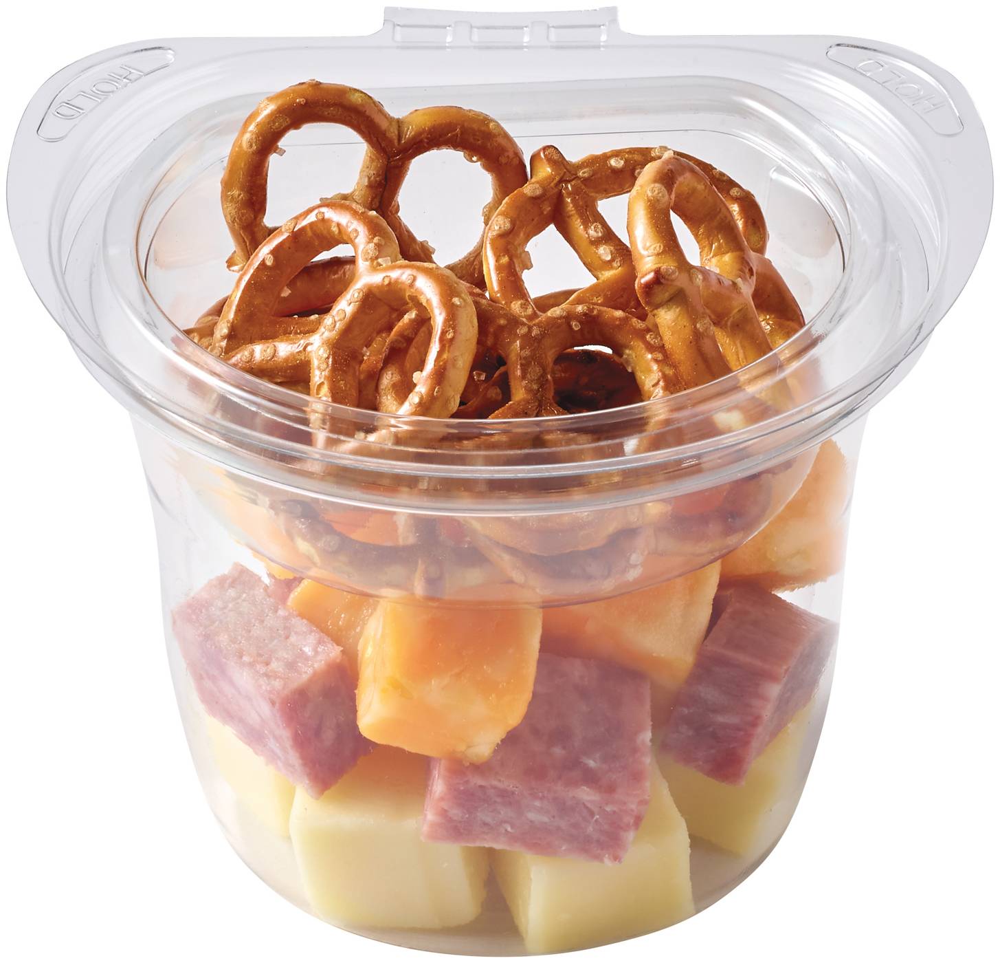 Meal Simple by H-E-B Snack Cup - Uncured Salami, Cheese & Pretzels; image 1 of 2