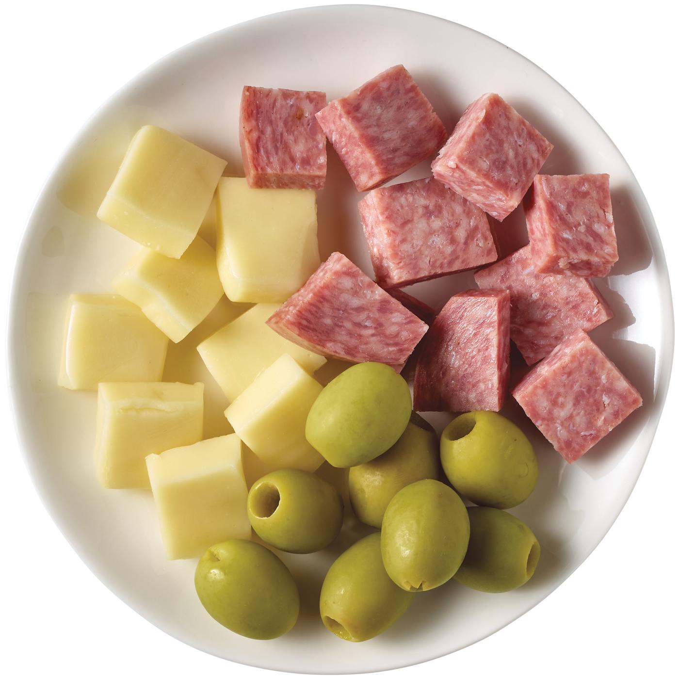 Meal Simple by H-E-B Snack Cup - Olives, Mozzarella & Salami; image 2 of 2