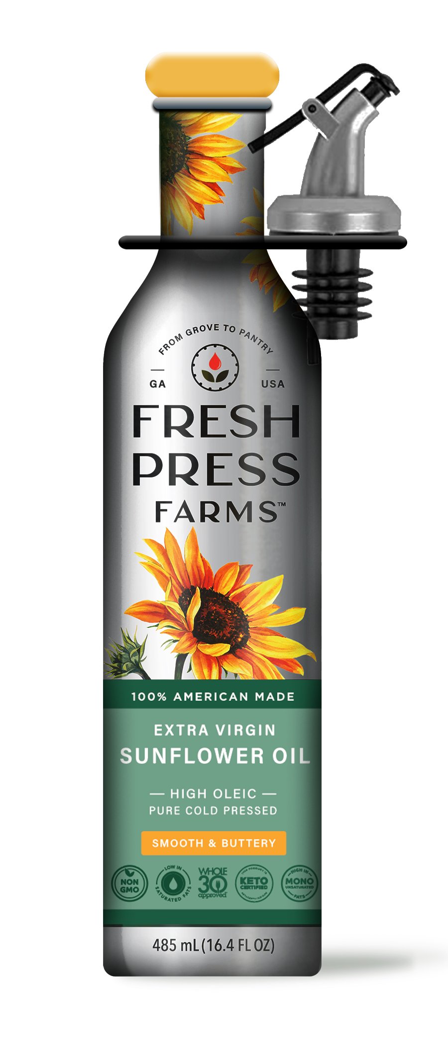 Fresh Press Farms Extra Virgin Sunflower Oil, 485 mL | Central Market ...