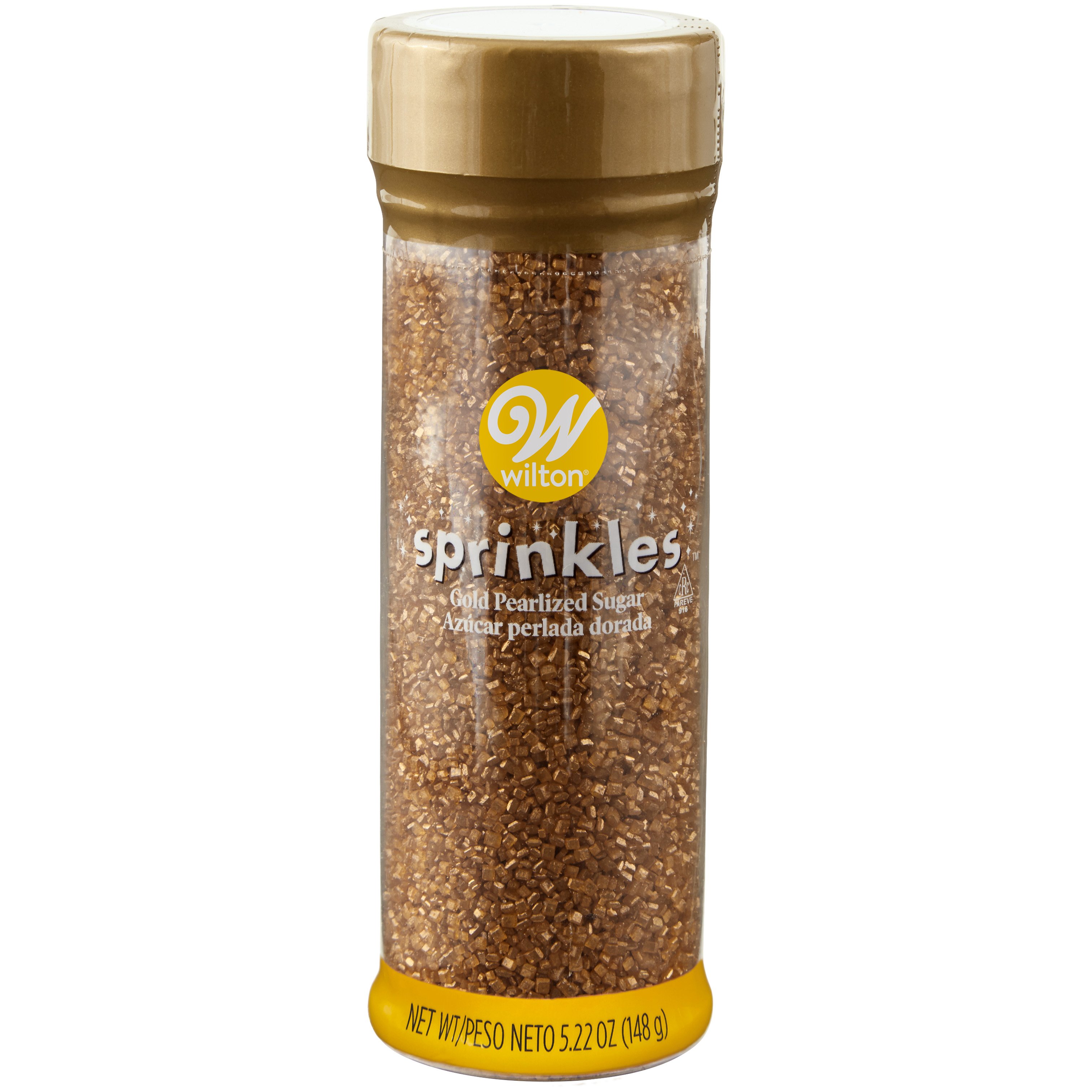 Wilton Gold Pearlized Sugar Sprinkles, 5.22 oz