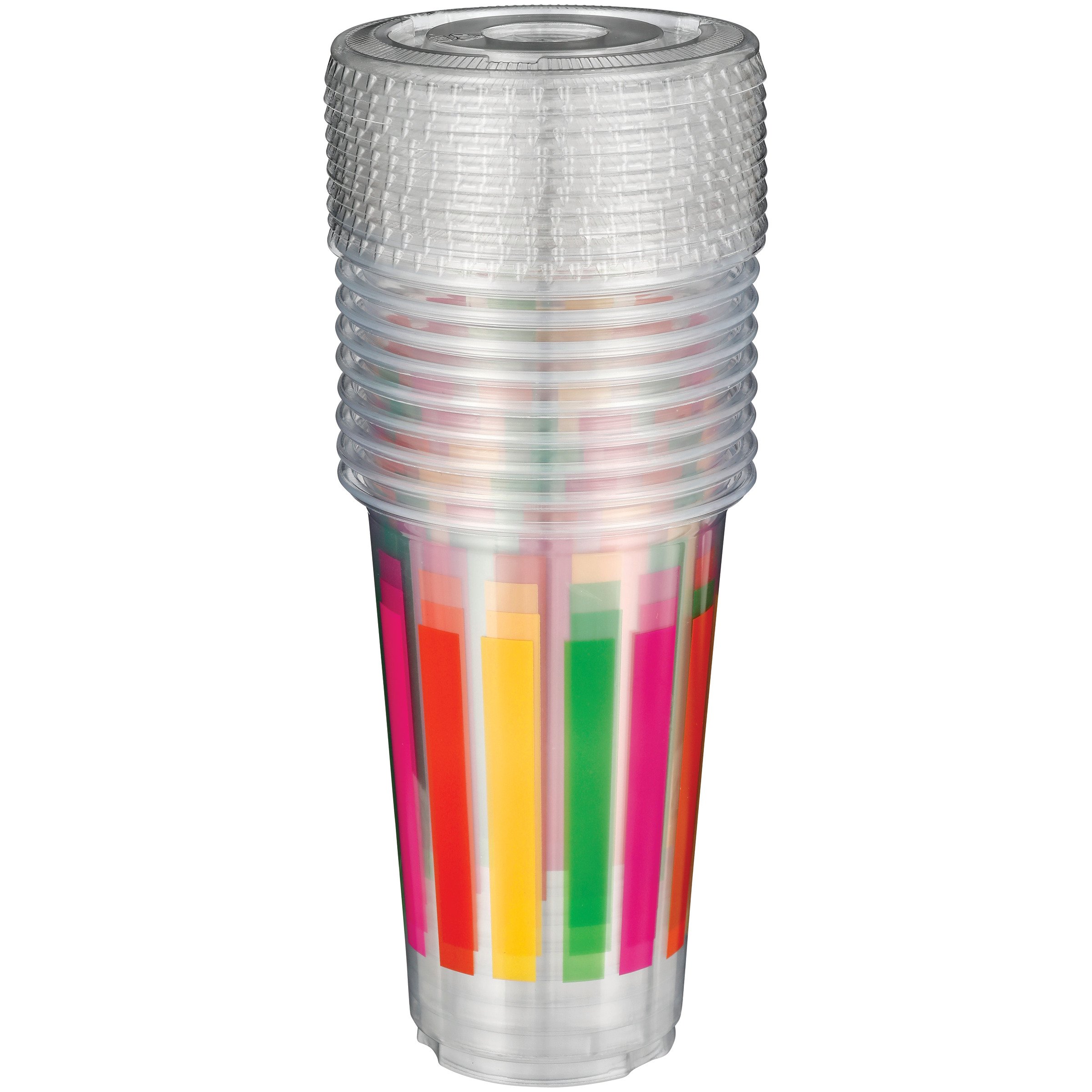 Destination Holiday Cabana Stripes Disposable Summer Party Cups with