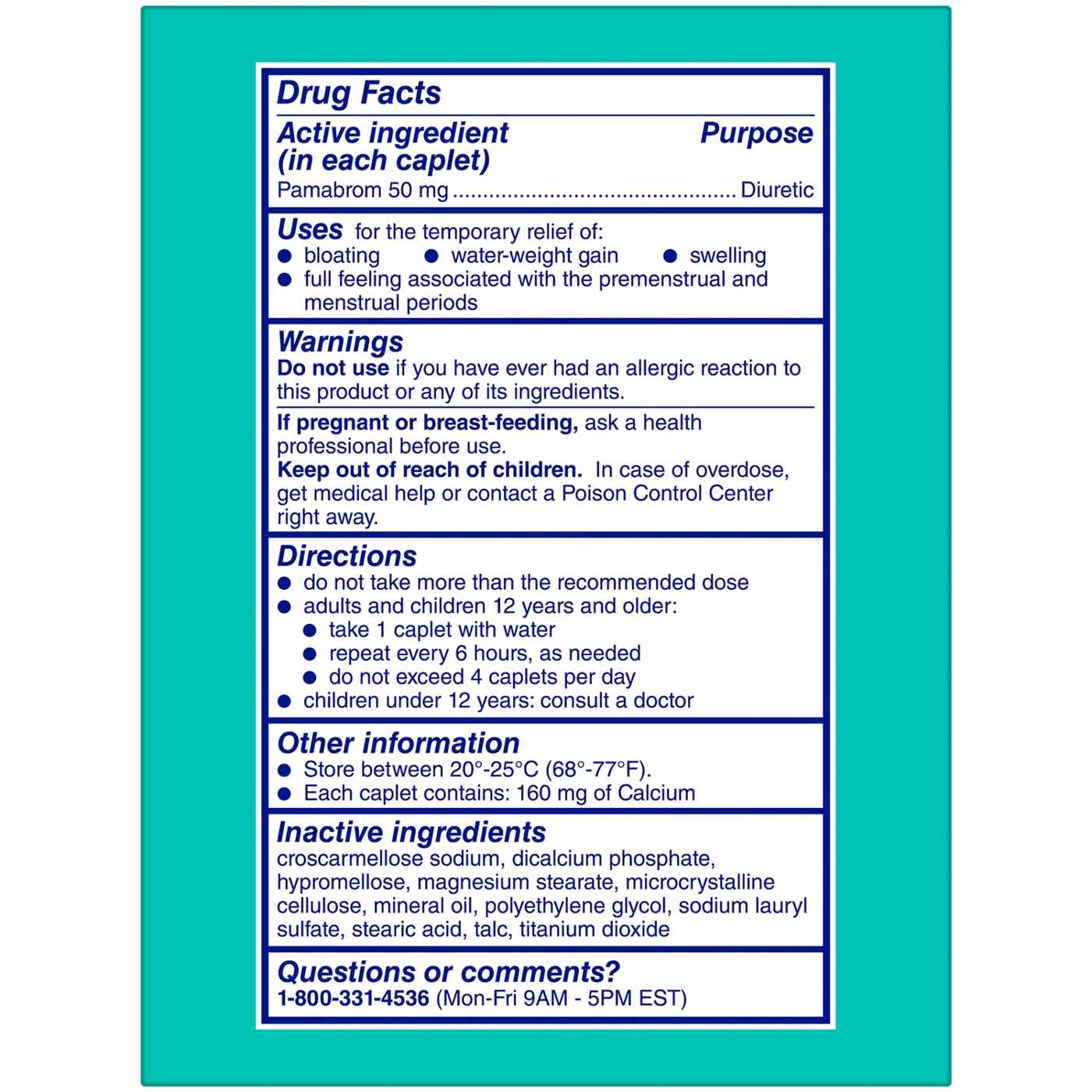 Midol Bloat Relief with Pamabrom Caplets; image 2 of 2