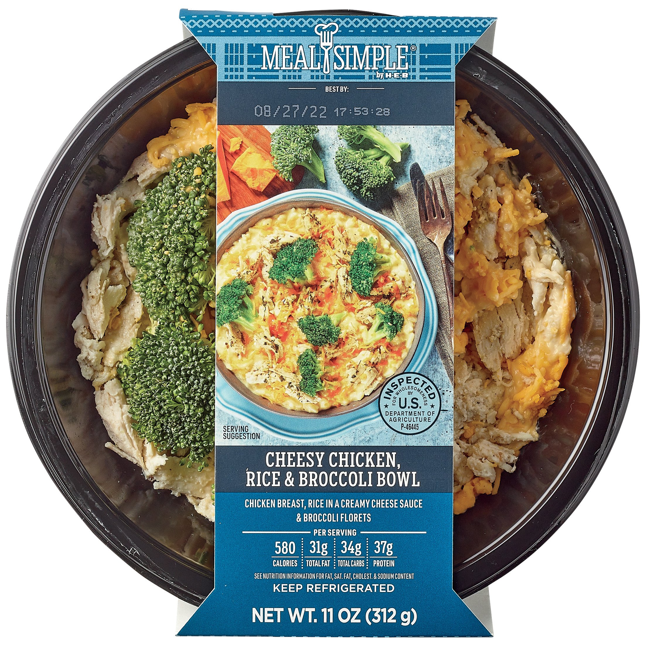 Cheesy Chicken, Rice & Broccoli Bowl