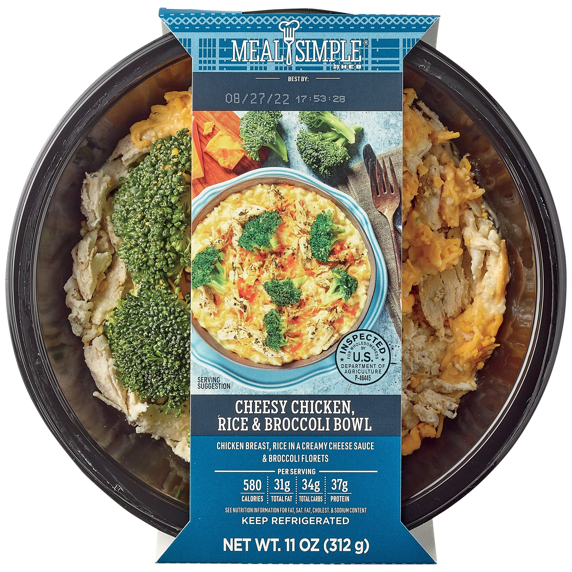 Meal Simple By H-E-B Cheesy Chicken Broccoli & Rice Bowl - Shop Entrees ...