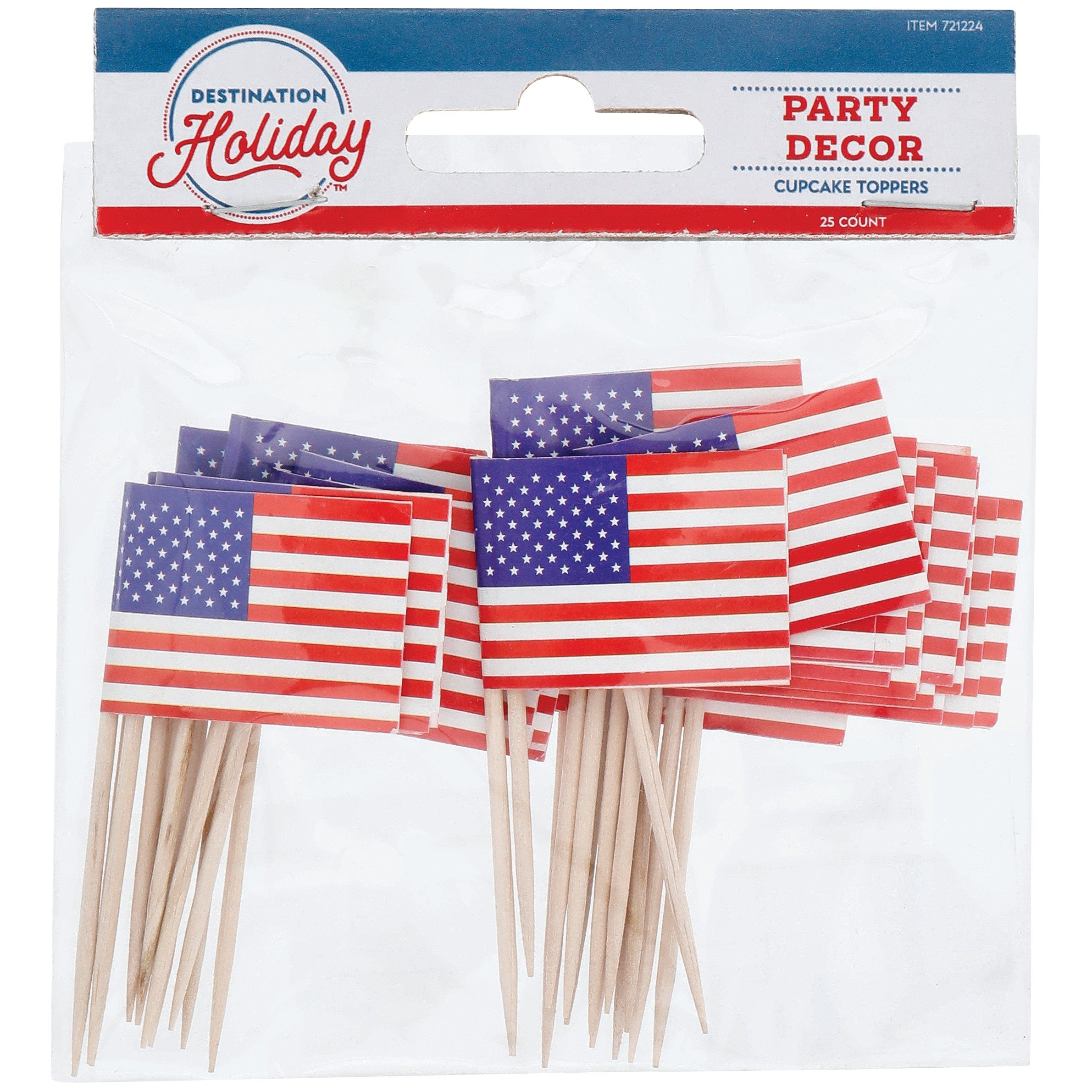 Destination Holiday USA Flags Cupcake Picks Party Toppers Shop Party