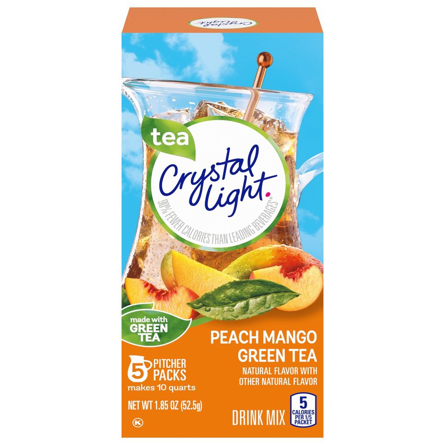 Crystal Light Peach Mango Green Tea Drink Mix Shop Mixes & flavor