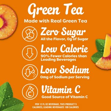 Crystal Light Peach Mango Green Tea Drink Mix, 5 ct
