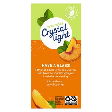 Crystal Light Peach Mango Green Tea Drink Mix, 5 ct