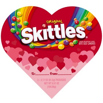 Skittles Original Valentine's Heart-Shaped Gift Box