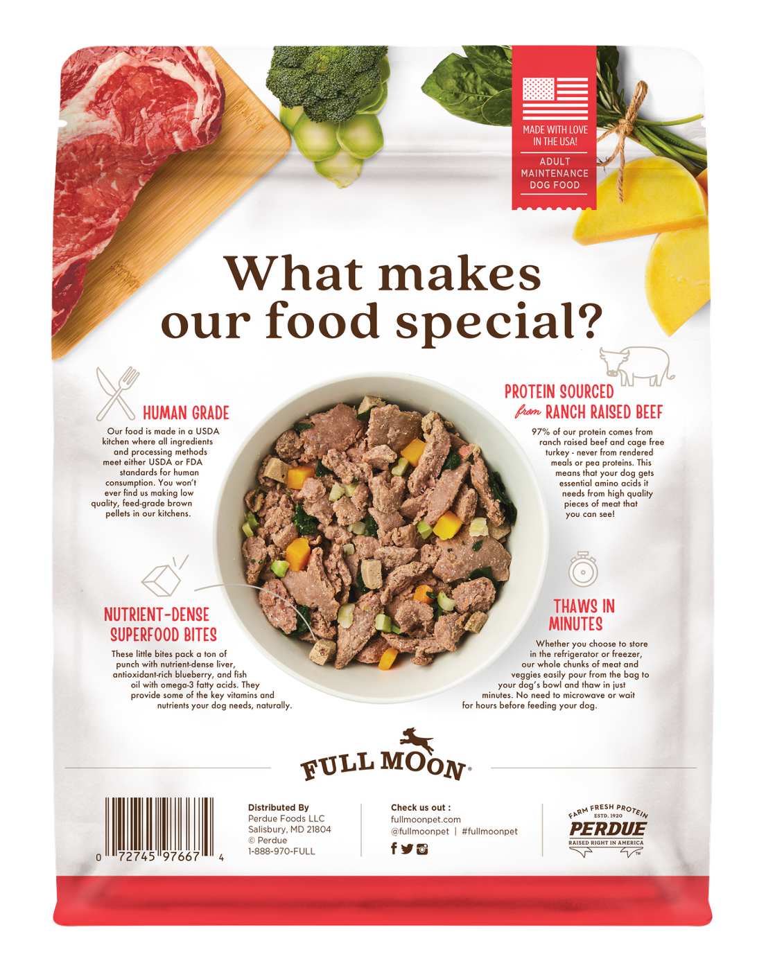 Full Moon Freshly Crafted Ranch Raised Beef Recipe Wet Dog Food Shop