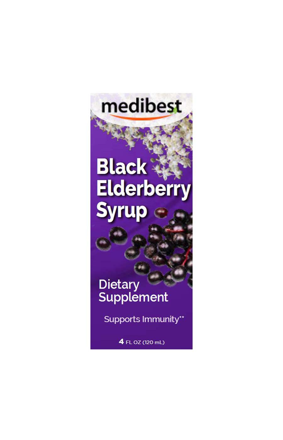 Medibest Black Elderberry Syrup Shop Vitamins AZ at HEB