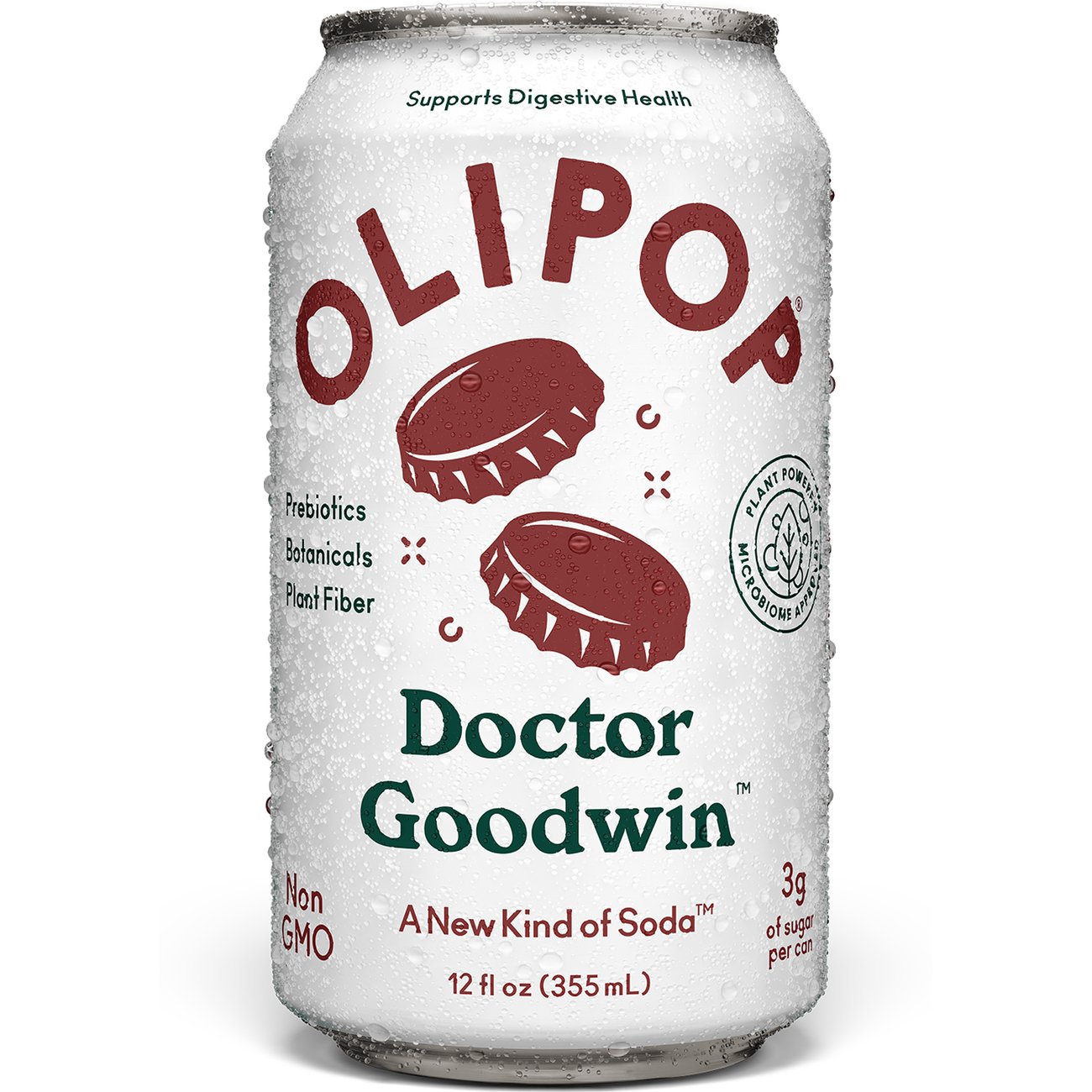 Olipop Doctor Goodwin Prebiotic Soda, 12 oz