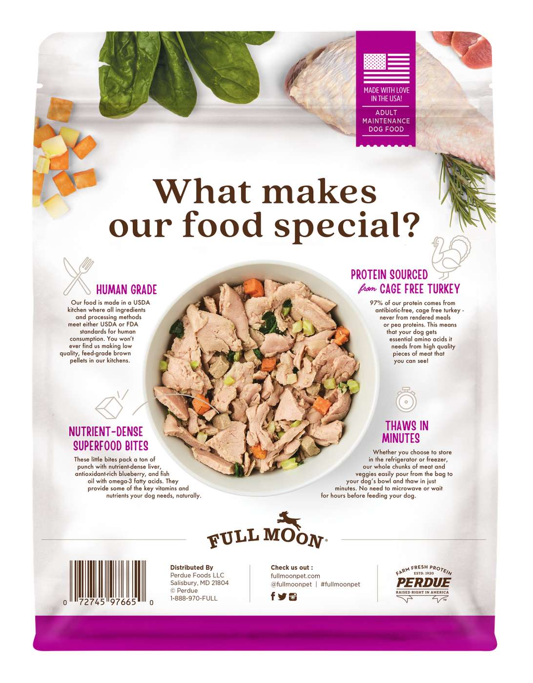 Full Moon Freshly Crafted Homestead Turkey Recipe Wet Dog Food Shop