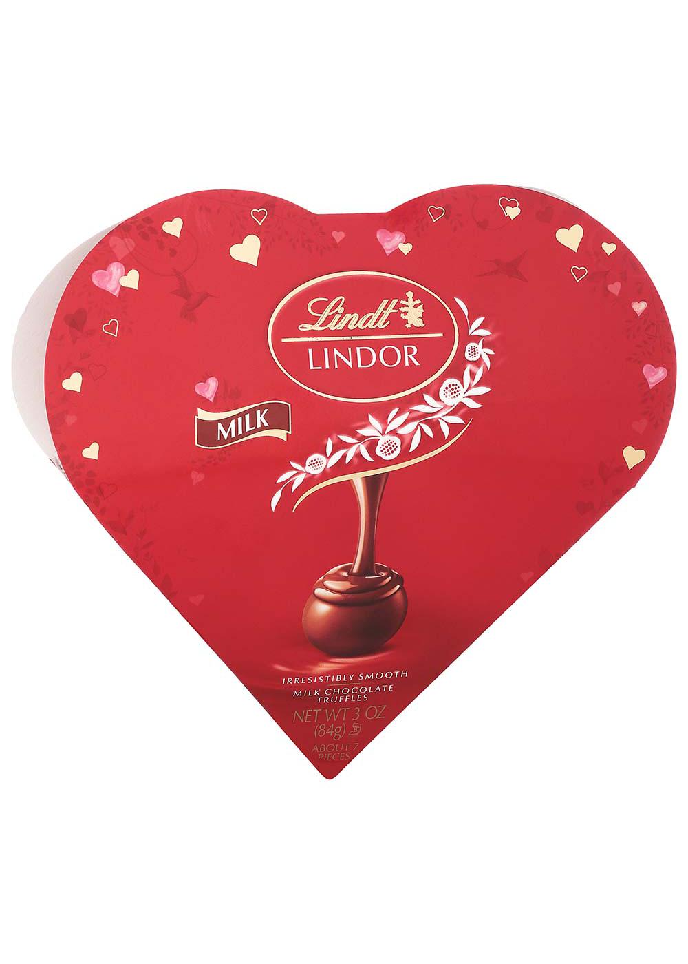 Lindt Lindor Milk Chocolate Truffles Valentine's Heart Gift Box Shop