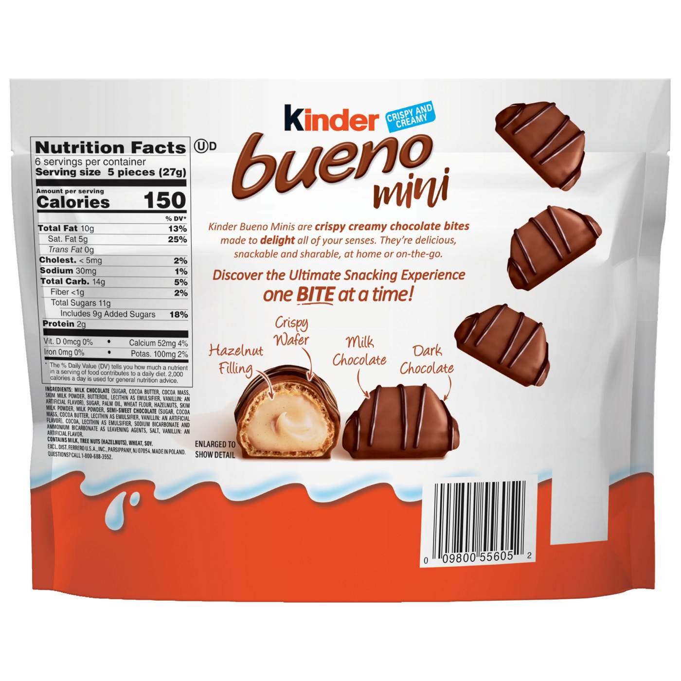 Kinder Bueno Mini Crispy Creamy Chocolate Valentine's Bites; image 4 of 6