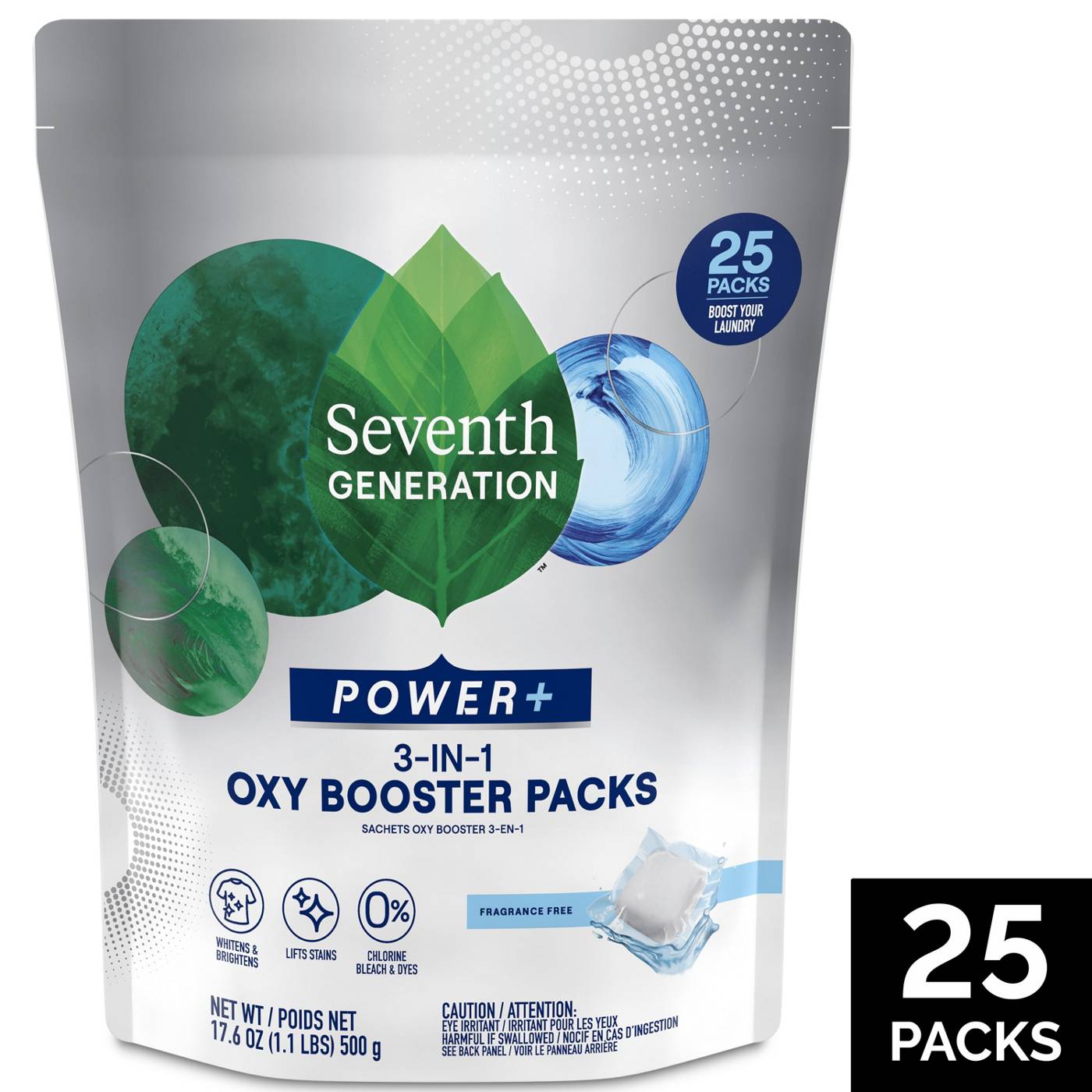 Seventh Generation Power+ 3-in-1 Oxy Booster Laundry Detergent Packs; image 7 of 7