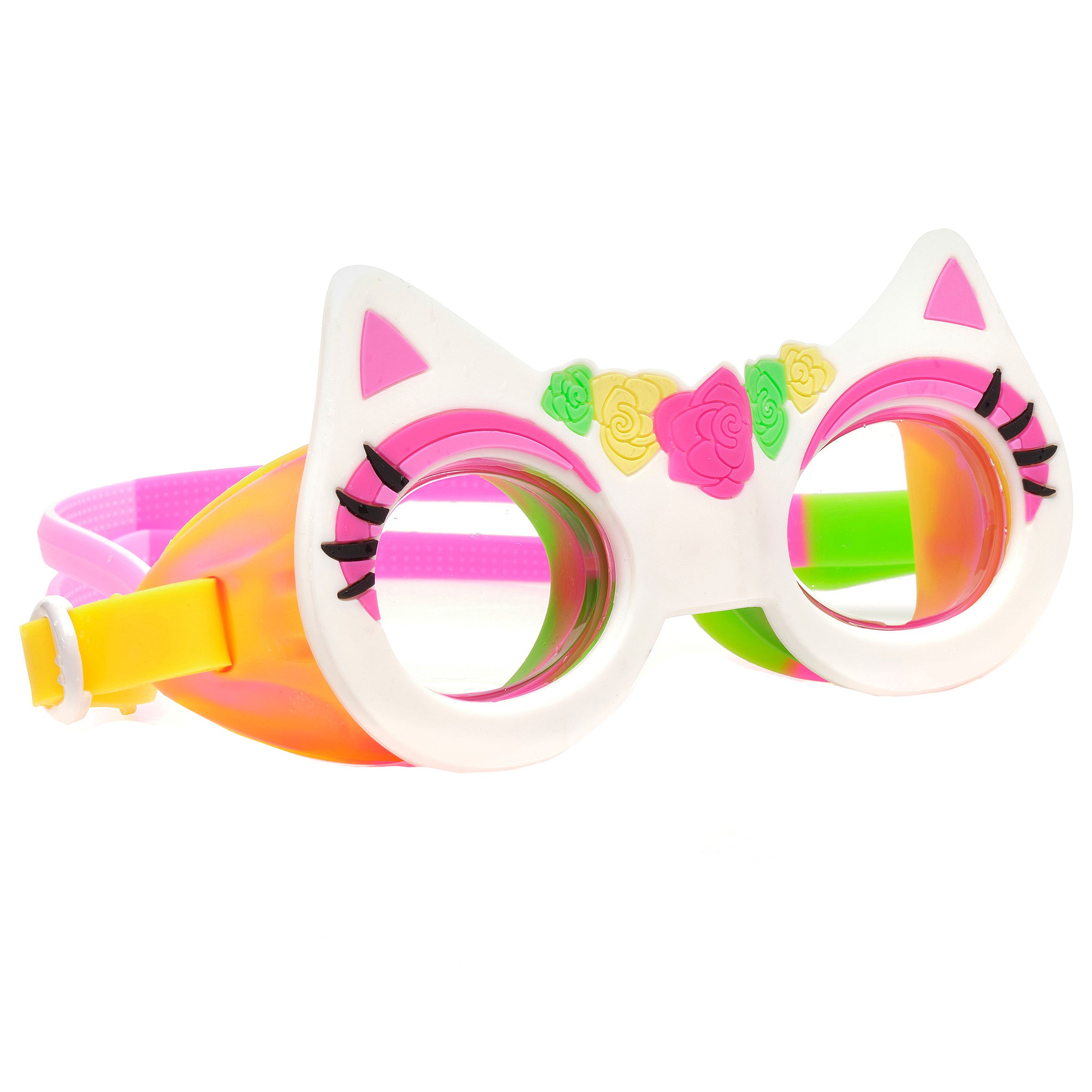 Aqua2ude Kids' Flexible Cat Ears Swim Goggles White Shop Goggles