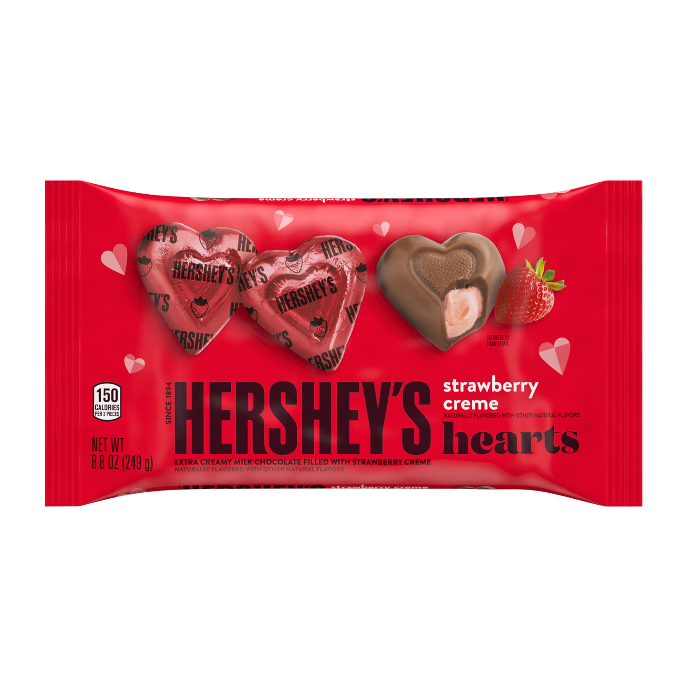 Hersheys Strawberry Creme Hearts Chocolate Valentines Candy - Shop 