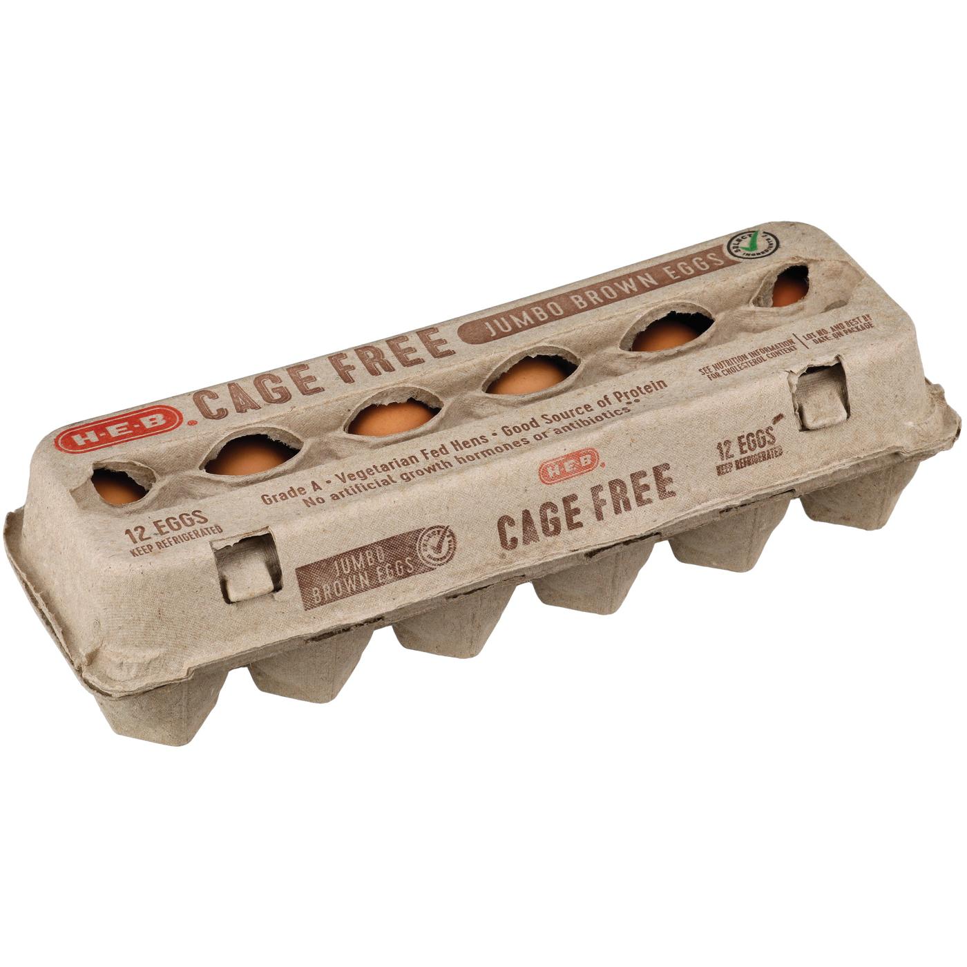 HEB Grade A Cage Free Jumbo Brown Eggs Shop Eggs & egg substitutes