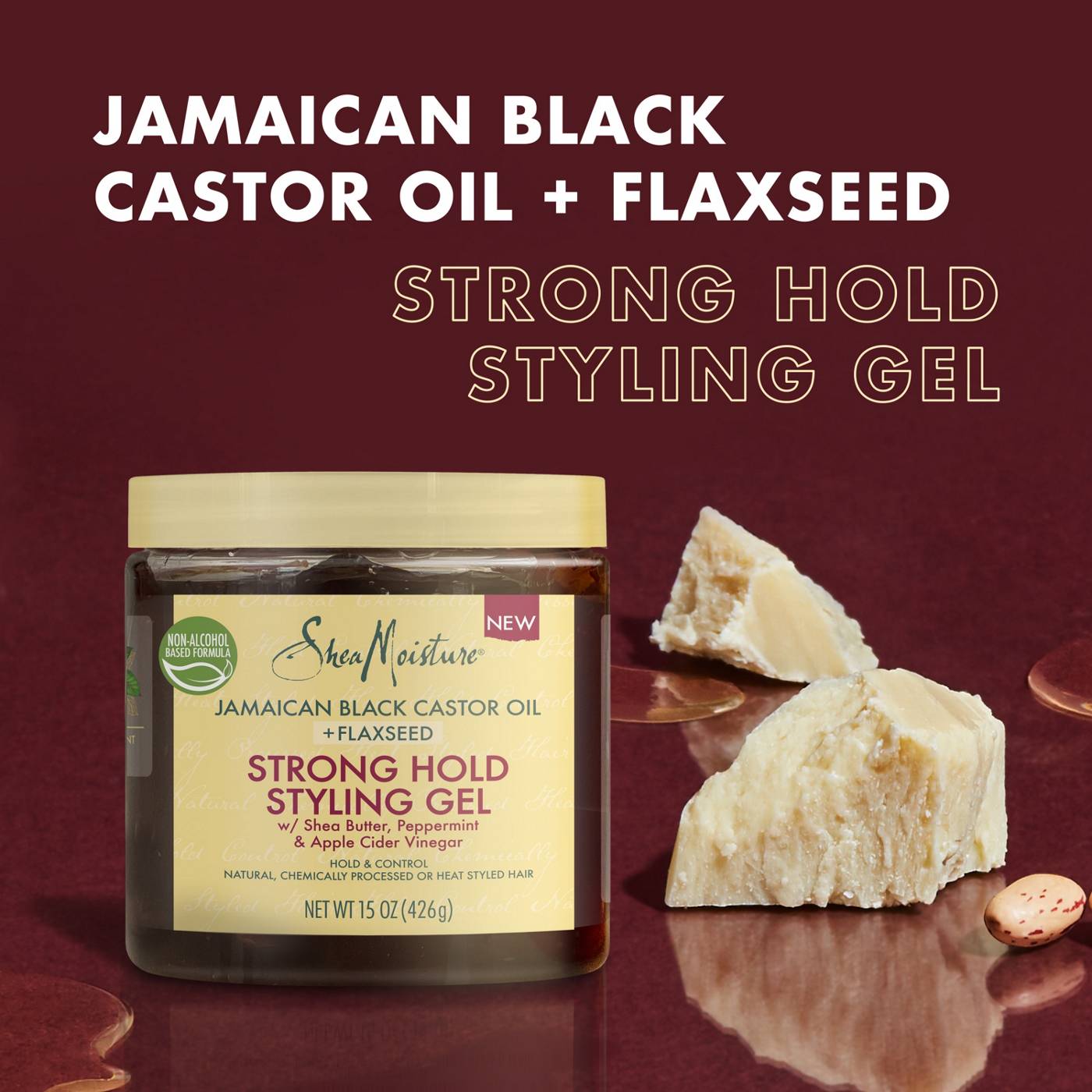 SheaMoisture Strong Hold Gel Jamaican Black Castor Oil; image 9 of 9