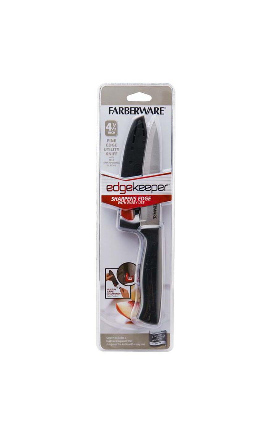 Farberware EdgeKeeper Fine Edge Utility Knife with Sheath Shop Knives
