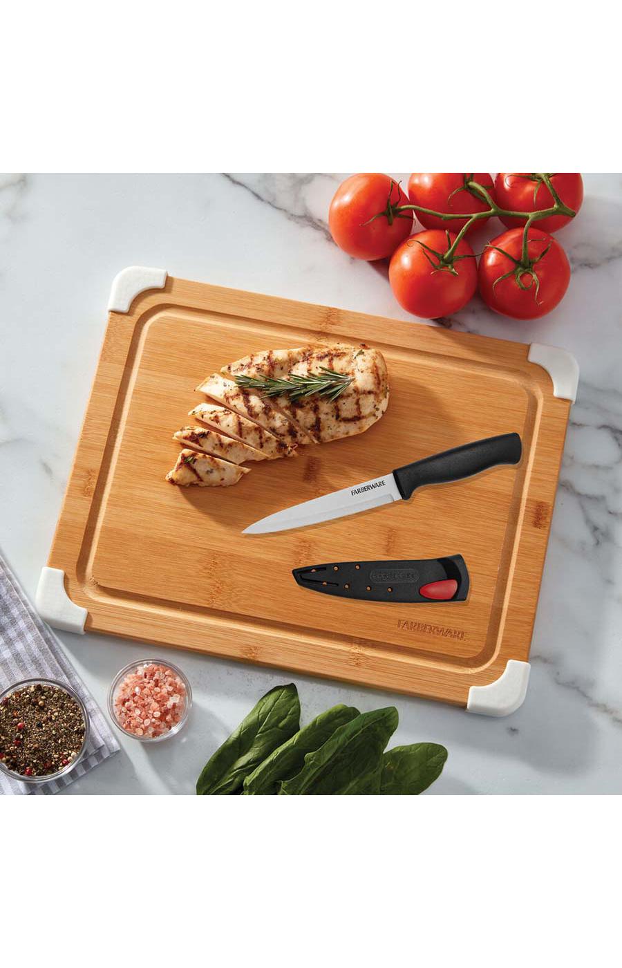 Farberware EdgeKeeper Fine Edge Utility Knife with Sheath Shop Knives