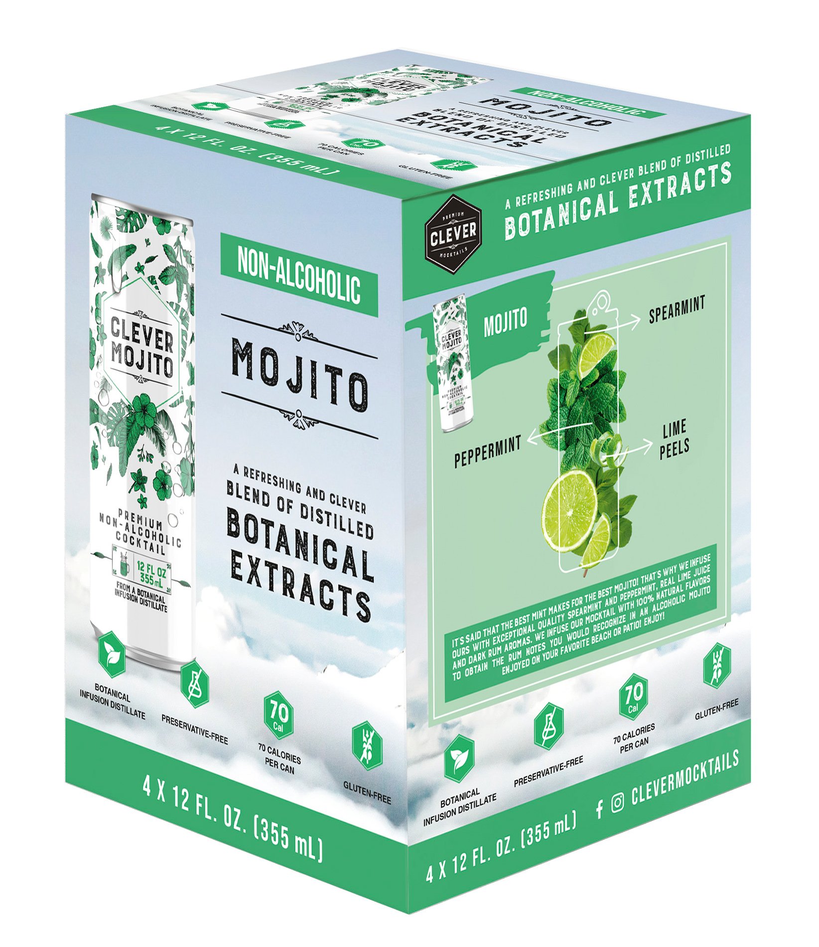 Clever Mojito Mocktail, 4 pk | Central Market - Really Into Food