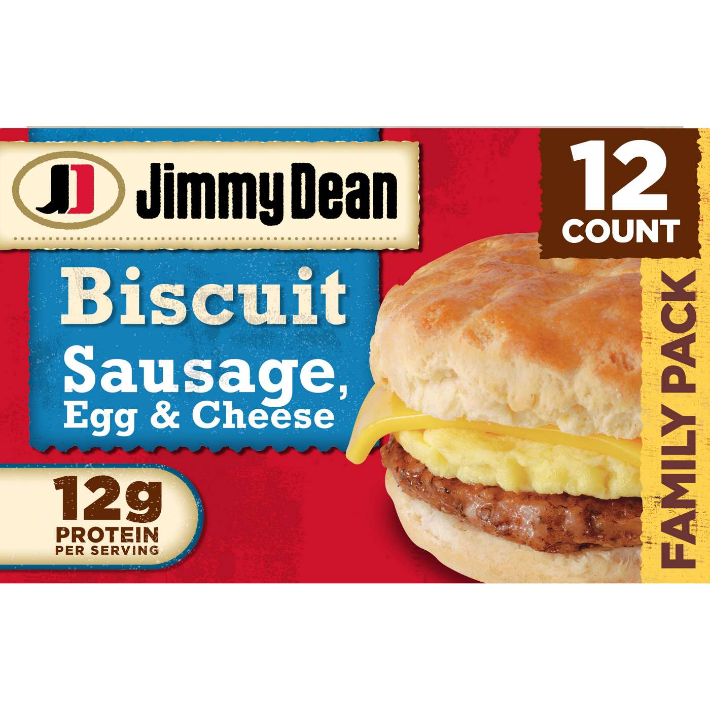 Jimmy Dean Sausage, Egg & Cheese Biscuit Sandwiches; image 1 of 4