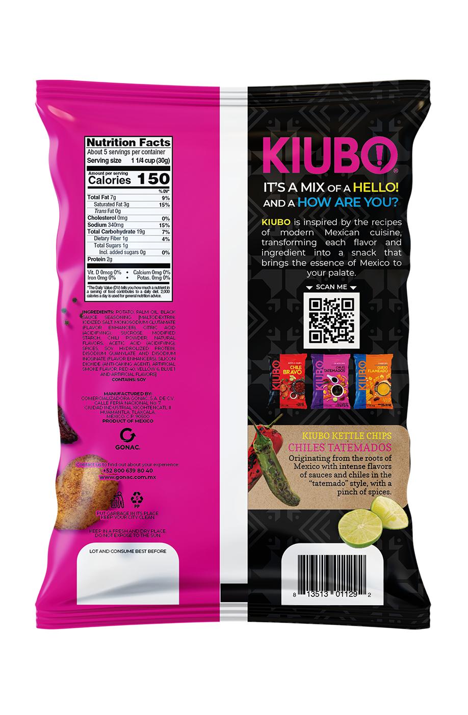 Kiubo Chiles Tatemados Kettle Chips; image 2 of 2