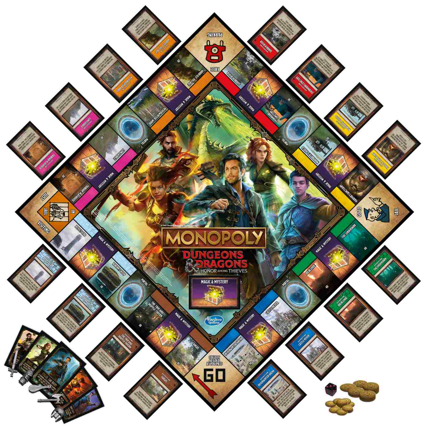 Monopoly Dungeons & Dragons Edition: Honor Among Thieves Board Game; image 3 of 7