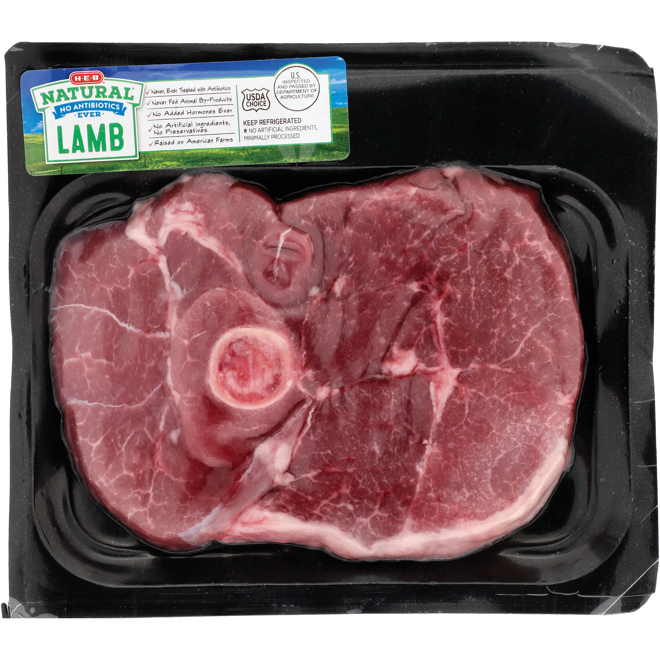 H-E-B Natural Bone-In Lamb Leg Steak - Shop Lamb & Goat At H-E-B