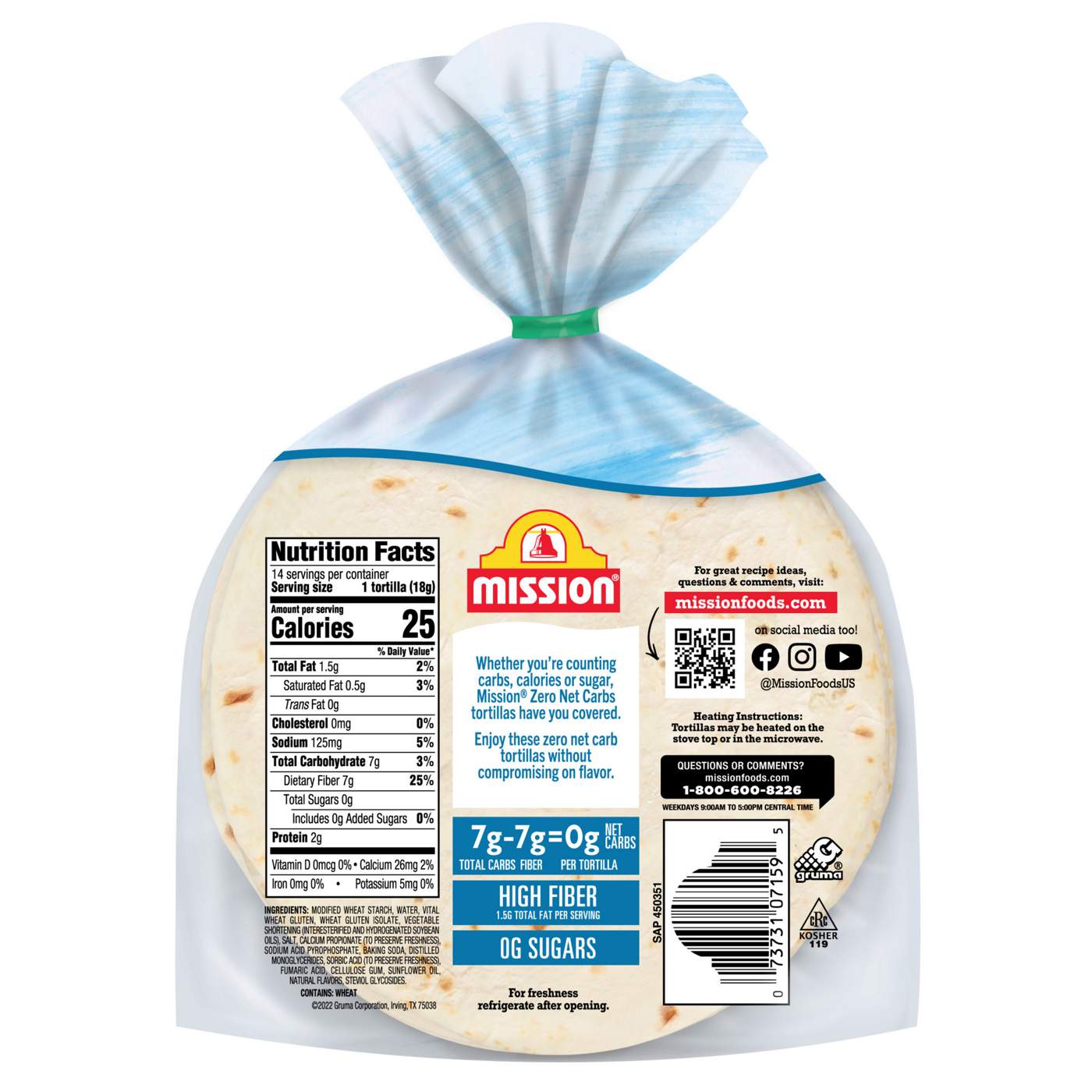 Mission Zero Net Carbs Original Street Taco Tortillas 14 Count; image 7 of 8