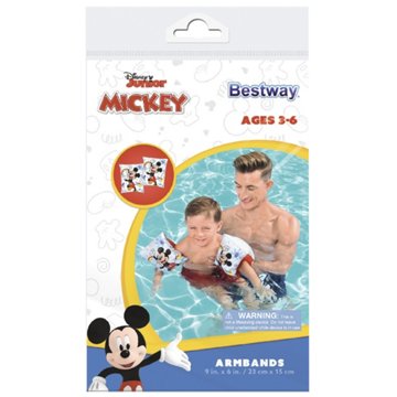 Bestway Disney Junior Mickey Mouse Inflatable Armbands, 2 pk