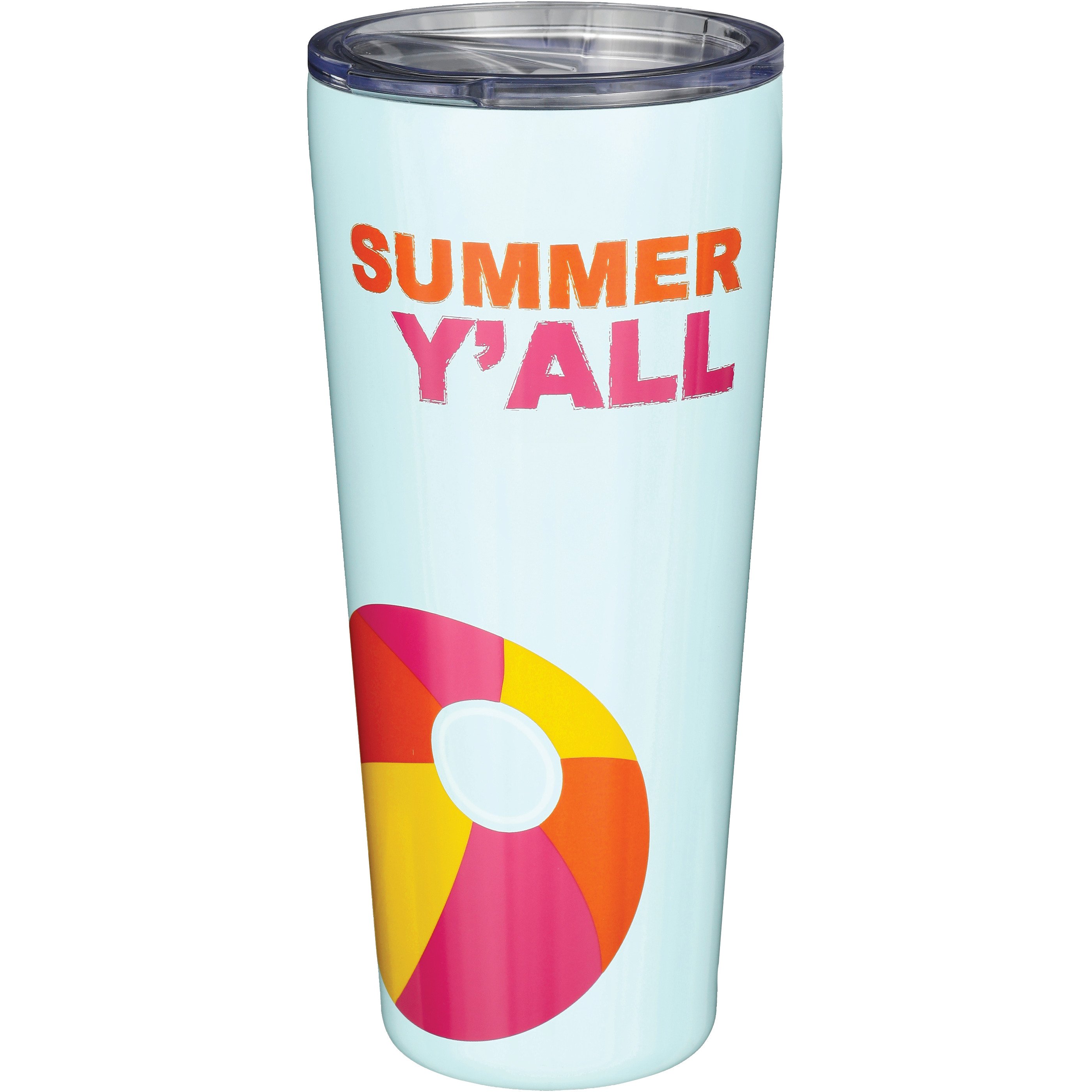Destination Holiday Summer Y'All Beach Ball Stainless Steel Tumbler