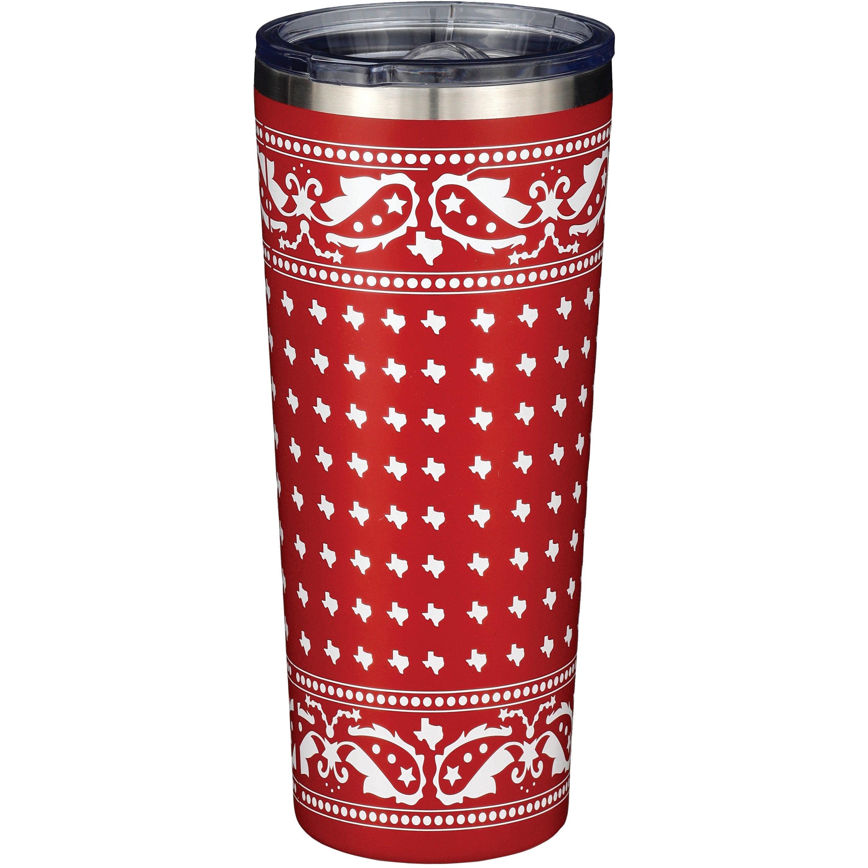 Destination Holiday Texas Bandana Print Stainless Steel Summer Tumbler
