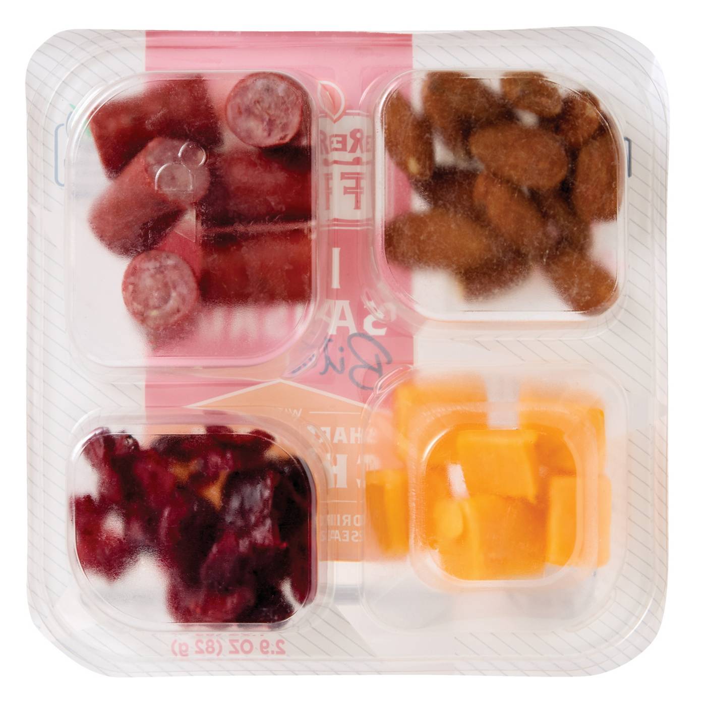 H-E-B Ready Fresh Go Snack Pack - Beef Bites with Sharp Cheddar, Dried Cranberries & Sea Salt Almonds; image 2 of 2