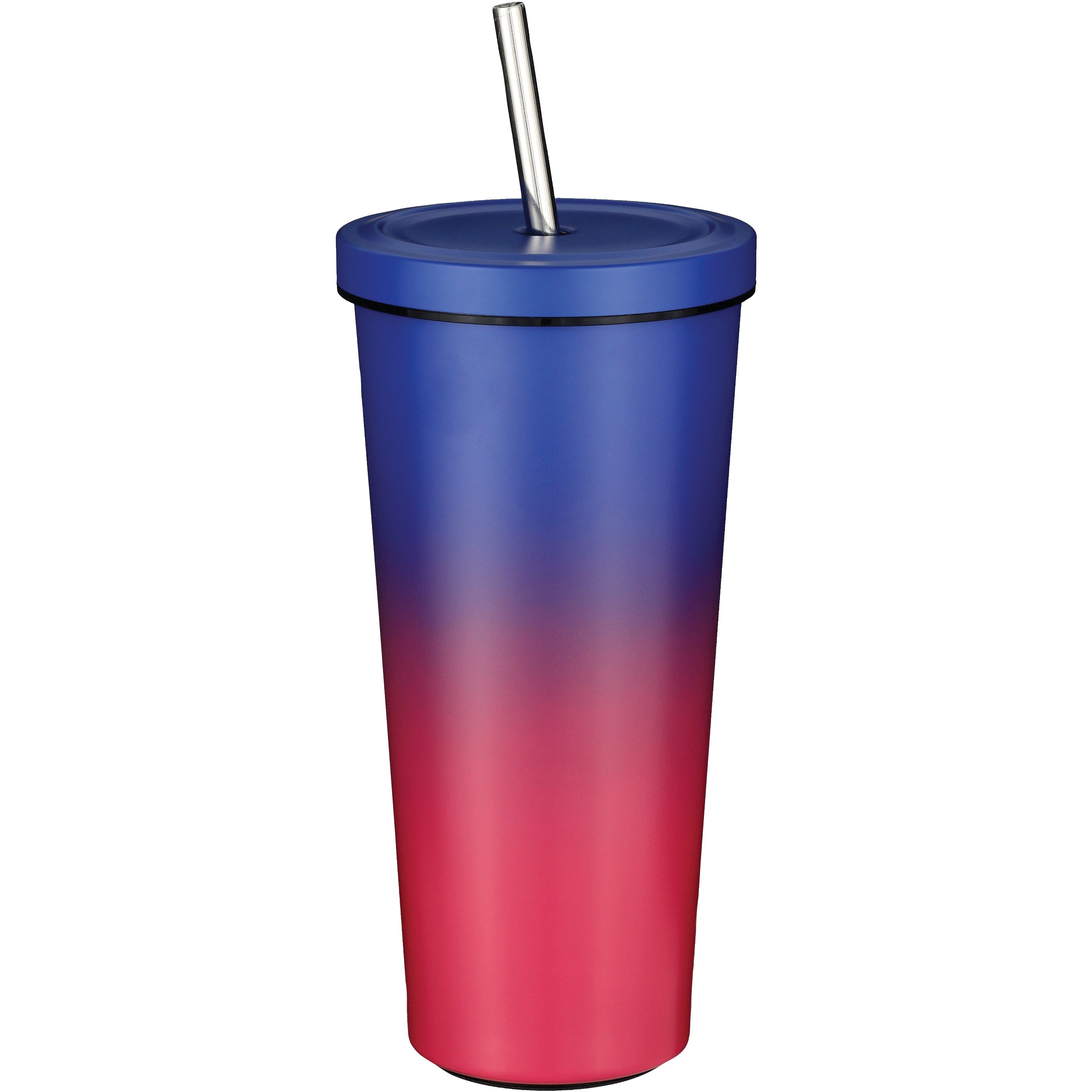 Destination Holiday Ombre Stainless Steel Summer Tumbler with Straw