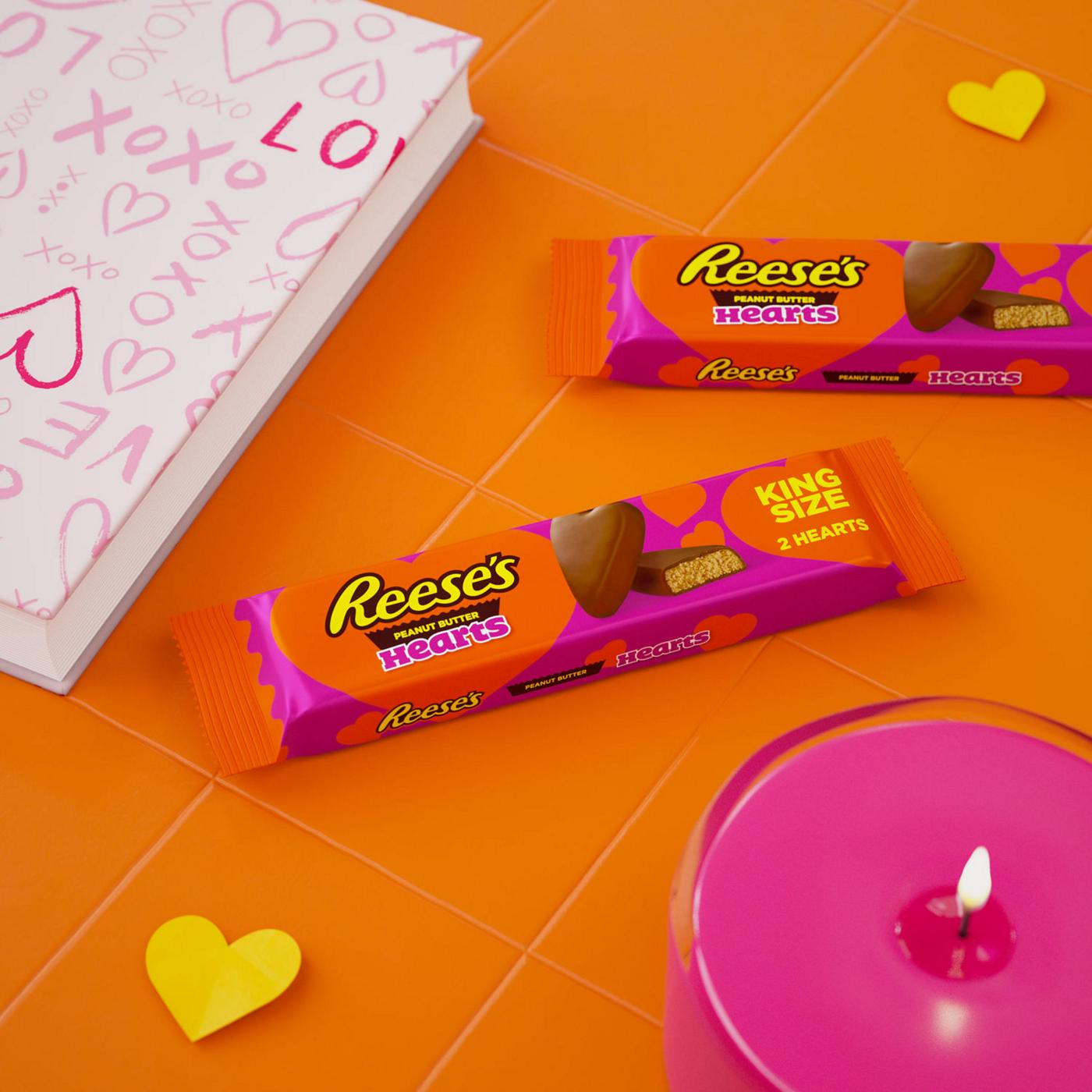 Reese's Milk Chocolate Peanut Butter Hearts Valentine's Candy - King Size; image 4 of 7