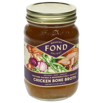 Fond Shiitake Shallot & Sage Organic Chicken Bone Broth, 14 oz
