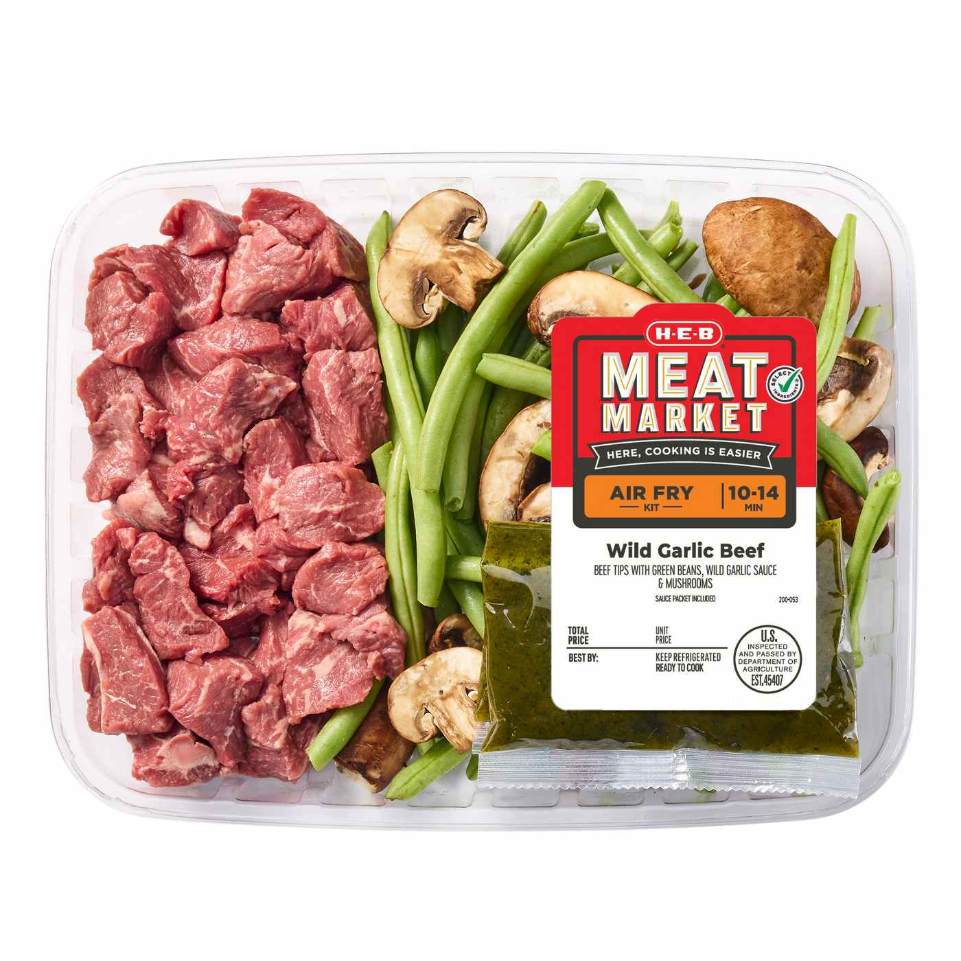 H-E-B Meat Market Air Fry Kit - Wild Garlic Beef; image 1 of 3