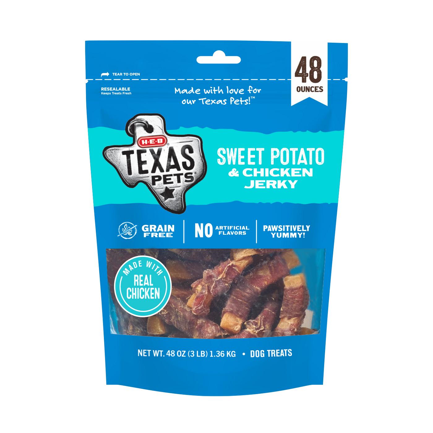 H-E-B Texas Pets Dog Treats - Sweet Potato & Chicken Jerky; image 1 of 7