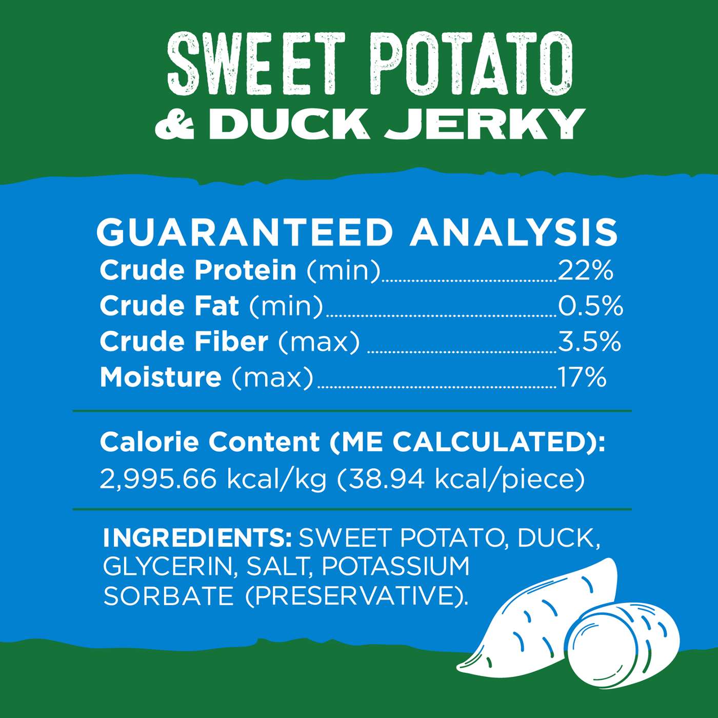 H-E-B Texas Pets Dog Treats - Sweet Potato & Duck Jerky; image 2 of 4