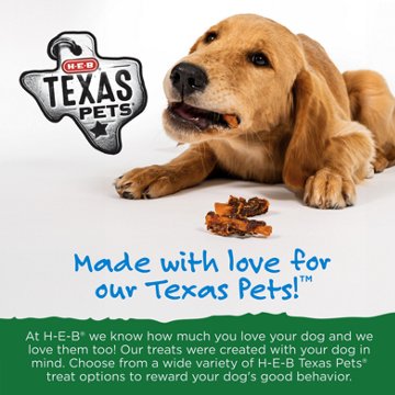H-E-B Texas Pets Dog Treats - Sweet Potato & Duck Jerky, 16 oz