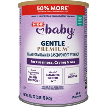 H-E-B Baby Milk-Based Infant Formula - Gentle, 33.2 oz