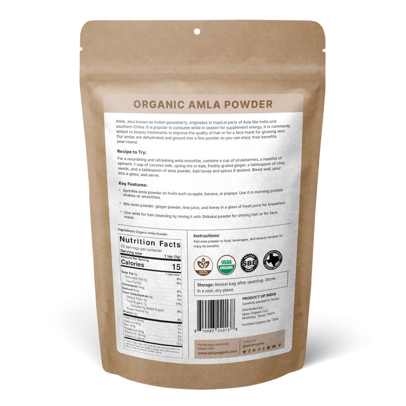 Spicy Organic Amla Powder; image 2 of 2