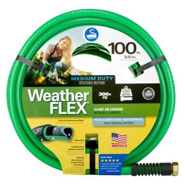 Swan Weather Flex Medium Duty Garden Hose, 5/8" x 100'