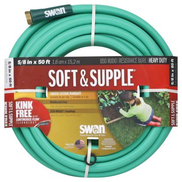 Swan Soft & SUPPLE Heavy Duty Garden Hose, 50'