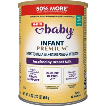 H-E-B Baby Milk Based Infant Formula, 34 oz