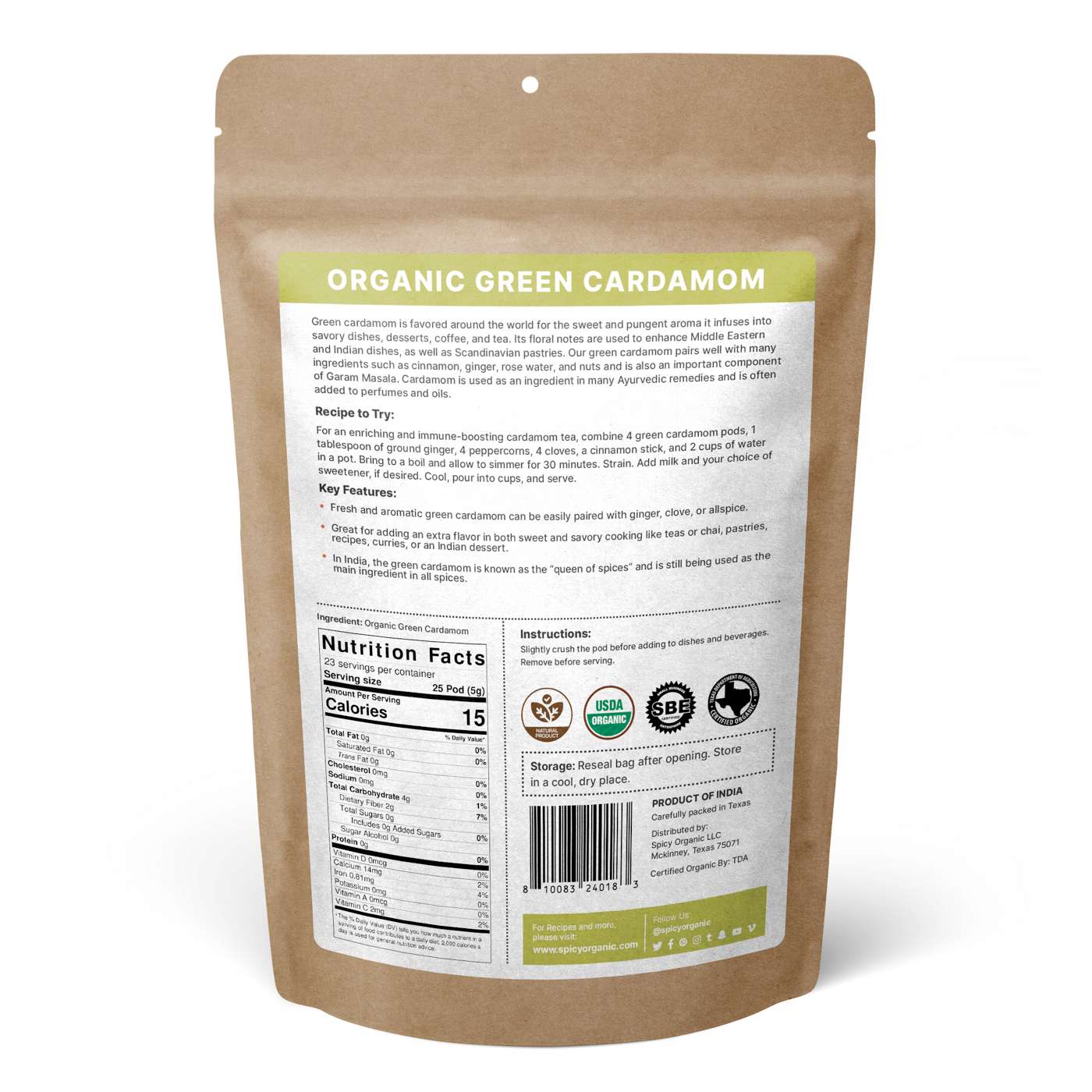 Spicy Organic Green Cardamom; image 2 of 2