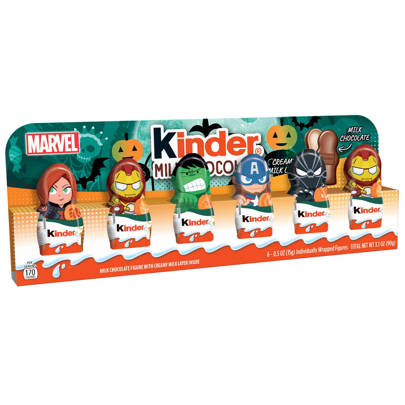 Kinder Hollow Milk Chocolate Marvel Figures Halloween Candy; image 2 of 3